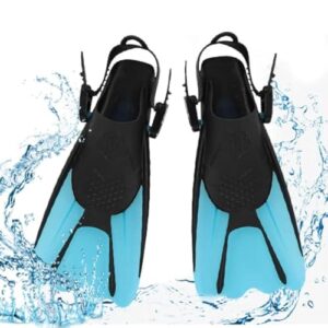 Verstellbare Tauchflossen für Kinder und Erwachsene, Schnorcheln im Blauen Wasser, Leichte Reiseflossen zum Schwimmen
