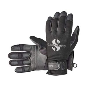 Scubapro Tropic Tauchhandschuh, 1,5 mm Neopren, Unisex, XS, schwarz - perfekter Schutz für Tauchen und Schnorcheln