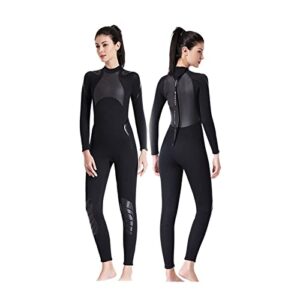 Neoprenanzug für Damen und Herren, warme Tauchanzüge mit Reißverschluss hinten, 1,5 mm Badeanzug mit langen Ärmeln zum Schwimmen, Tauchen, Surfen und Schnorcheln