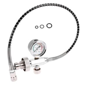 PCP-Luftfüllstation Adapter für Tauchzylinder mit G5/8 DIN Anschluss und 50cm, Luftgewehr Zubehör, Druckmessgerät, Sicherheit und Zuverlässigkeit