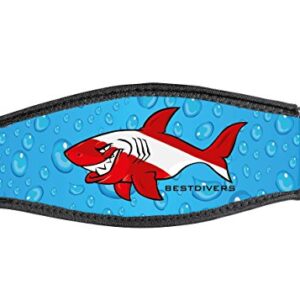 Uhrenarmband aus Neopren mit doppeltem Klettverschluss und Hai-Design für Taucher und Wassersportler