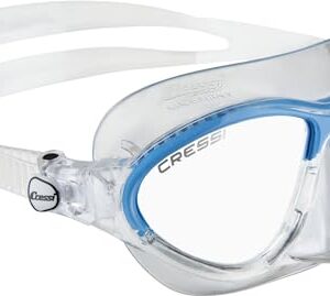 Schnorchelmaske für Kinder, Cressi Moon Kid Mask, Transparent/Blau, Einheitsgröße