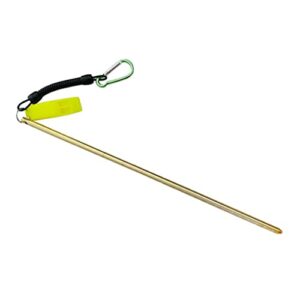 D DOLITY 34 cm Aluminium Riffstab Unterwasser Tauchen Zeigestab mit Spiralkabel aus Gold für Taucher