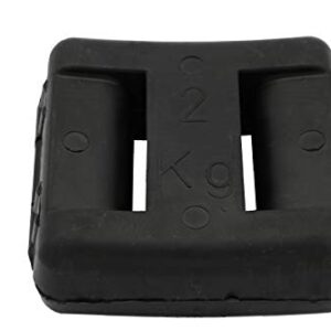 Tauchergewicht von Fonderia Roma, 2 kg, schwarz, kunststoffbeschichtet