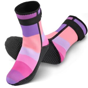 Wassersport-Socken für Kinder, Neoprensocken 3mm, rutschfest und atmungsaktiv für Schwimmen, Surfen, Strand & Tauchen