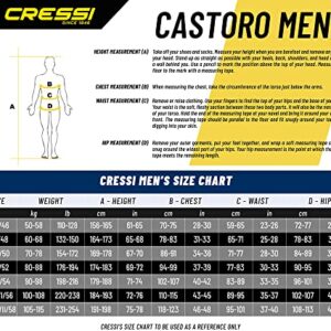 Cressi Castoro Man MONOPIECE Wetsuit in Schwarz/Blau, 5 mm Neopren, ideal für mittelwarme Gewässer