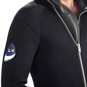 Cressi Diver Man MONOPIECE Wetsuit 5mm schwarz/blau, Größe XL/5, hochwertiger Tauchanzug