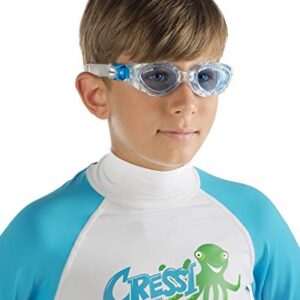 CRESSI Rash Guard Junior mit Oktopus-Design, blauer Farbe, geeignet für Kinder ab 10 Jahren, schützt vor UV-Strahlen, Wind und Hautirritationen.