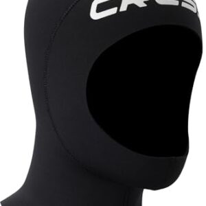 Unisex Kopfhaube aus Neopren für Tauchen, Schnorcheln und Wassersport, 3 mm dick, doppelt gefüttert, Schwarz, Größe 2XL