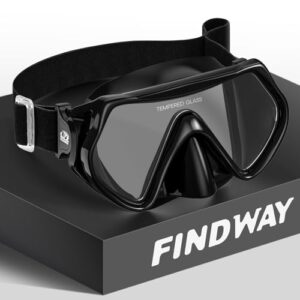 Findway Taucherbrille für Erwachsene mit Stoffband und Nasenabdeckung, Anti-Fog Schwimmbrille für Herren und Damen