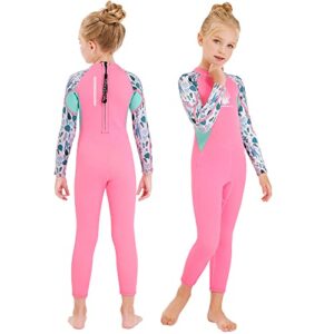 Kinder-Neoprenanzug 2,5 mm, Badeanzug für Jungen und Mädchen, Lange/Kurze Ärmel, Tauchanzug mit Reißverschluss, Einteilige Badebekleidung