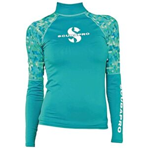 SCUBAPRO Damen Rash Guard für Kaltwassertauchen, Caribbean, Schutz vor UV-Strahlen und Wind