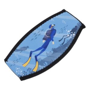 Verstellbarer Haarschutz für Taucher und Schnorchelmasken mit Fischmuster, geeignet für Tieftauchen