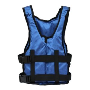 YAMNYSS Schwimmweste für Erwachsene, blauer Wassersport-Hilfeschwimmweste mit leichtem und flachen Design, One Size
