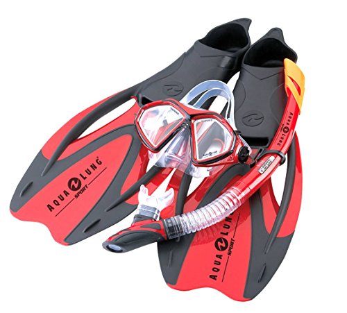 Professionelles Tauchsport-Ausrüstungsset mit Aqua Lung, Schnorchel und Flossen für den professionellen Tauchsport