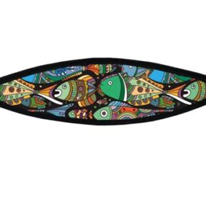 Maskenband aus Neopren mit Klettverschluss und farbigen Fischen, ideal für Tauchfachleute und Schwimmer