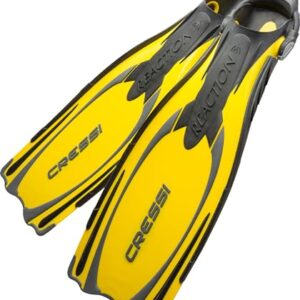 Tauchflossen von Cressi, Gelbfarbene Flossen mit Komfortsitz und einfacher Einbau