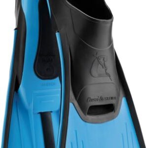 Robuste Cressi Light Fins Kurzflossen für Schwimmen und Schnorcheln - effizienter Muskeltrainingsbereich - leichte und robuste Schwimmflossen in blauer Farbe