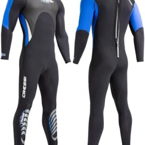 Ein hochwertiger Neoprenanzug von Cressi Morea mit einer Dicke von 3 mm, ideal für alle Wassersportarten wie Schwimmen, Schnorcheln und Surfen. Der Anzug bietet einen perfekten Schutz vor Wind und Kälte und sorgt durch seine neoprene Beschichtung für eine optimale Wärmeisolierung.