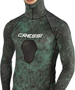 Cressi Rash Guard Hunter TOP c/CAPP Camouflage Hose für Männer und Frauen, widerstandsfähiges synthetisches Gewebe, Schutz vor Wind und UV-Strahlen