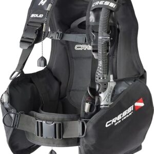 Cressi Tauchjackets Gute Tarierung Solid Dive Center Edition, Schwarz, S - Das ultimative Tauchjackett für einen sicheren und bequemen Tauchabend mit exzellenter Tauchqualität und robustem Design.