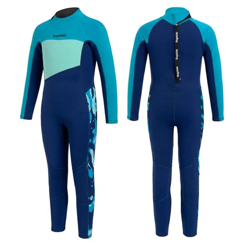 Kinder Neoprenanzug 2.5mm Ganzkörper Tauchanzug für Jungen und Mädchen, ideal für Schwimmen, Surfen und Strandbesuche, Wärmeisolierung und Auftrieb
