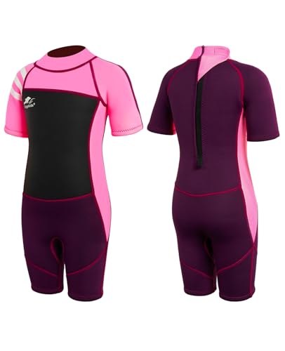 Kinder-Neoprenanzug für Schwimmen, Surfen und Tauchen mit UV-Schutz und Rückenreißverschluss