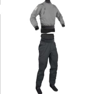 Wasserdichter Trockenanzug mit Hosensatz für Paddeln, Touren und Angeln im Outdoor-Sport. Zweiteiliger Trockenzug mit drei Schichten fortschrittlicher wasserdichter Materialien.