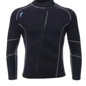 Herren Neoprenanzug mit langen Ärmeln und Reißverschluss für Wassersportler wie Schwimmen, Tauchen oder Schnorcheln