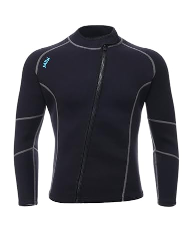 Herren Neoprenanzug mit langen Ärmeln und Reißverschluss für Wassersportler wie Schwimmen, Tauchen oder Schnorcheln