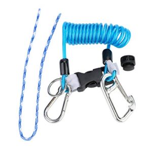 Tauchspiralkabel mit Schnellverschluss und spiralformigem Lanyard für sichere Befestigung von Kamera oder anderen Geräten bei Tauch- oder Klettertour