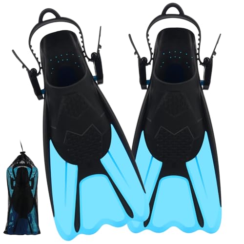 Verstellbare Schnorchelflossen für Kinder und Erwachsene zum Schnorcheln und Schwimmen, Größe 34-38