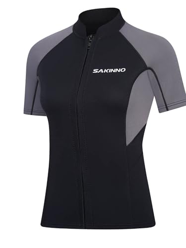 Damen Neoprenanzug 2mm für Wasseraktivitäten, moderater Wärmeisolation und Bewegungsfreiheit, hochwertige Materialien, kurzarm-Design mit Reißverschluss, perfekt für Schwimmen, Surfen, Schnorcheln und Tauchen