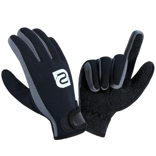 Summshall 2 mm Neopren-Handschuhe, hält warm und flexibel, rutschfester Griff, für Tauchsportarten wie Segeln, Surfen, Paddeln oder Schnorcheln geeignet.