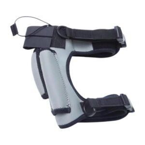 Neopren-Messerhalter, verstellbar, elastisch, Tauchmesser, Wickelscheide, Beingurt, Oberschenkelmesser-Holster mit 2 Taschen für Wandern, Rafting, Bootfahren, Angeln, Schnorcheln (grau)