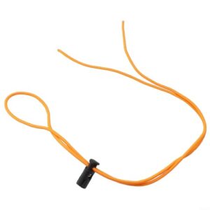 Elastisches Gummiband mit Kordelstopper für Schwimmbrille und Tauch-Gesichtsschutz, 114 cm, 2 Stück plus extra Schloss, Orange