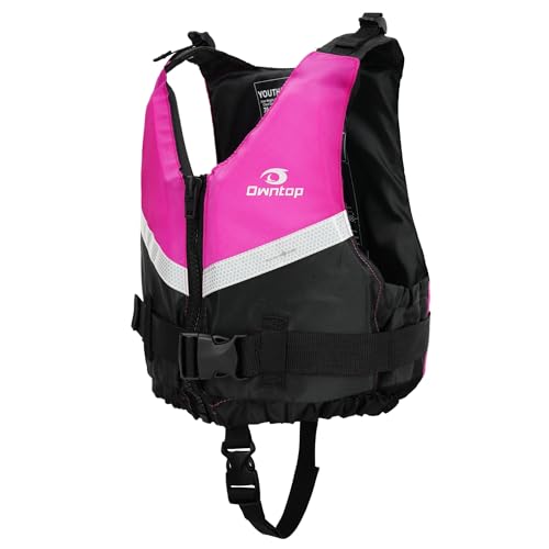 Owntop Erwachsene Schwimmweste, leichte Unisex Schwimmhilfe mit verstellbaren Auftriebsweste Jacke und bequemer Schrittgurt für Kajakfahren, Angeln, Segeln und alle Wassersportarten