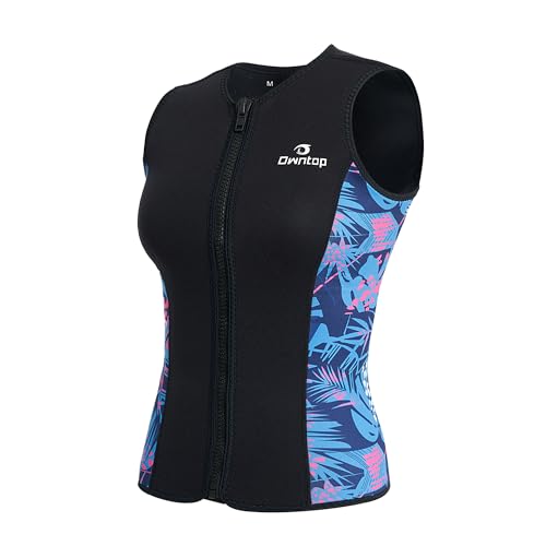 Owntop Neoprenanzug Oberteil für Frauen, 3mm thermische Ärmellose Neoprenweste, Neoprenanzug Jacke, warm und bequem zum Surfen, Schnorcheln, Schwimmen oder Tauchen.