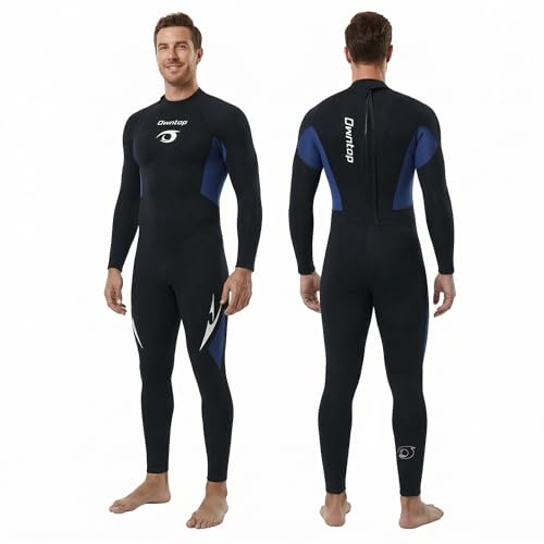 Neoprenanzug mit 5mm Neopren, Rückenreißverschluss, für Männer und Frauen, für kühle Wasseraktivitäten wie Tauchen, Surfen, Schwimmen
