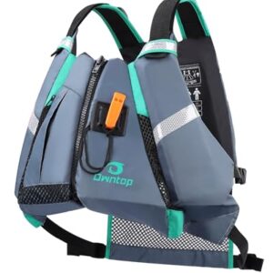 Ergonomische Schwimmhilfe für Erwachsene mit Mesh-Rücken und großen Taschen, ideal für Kajak, Angel oder Paddeln