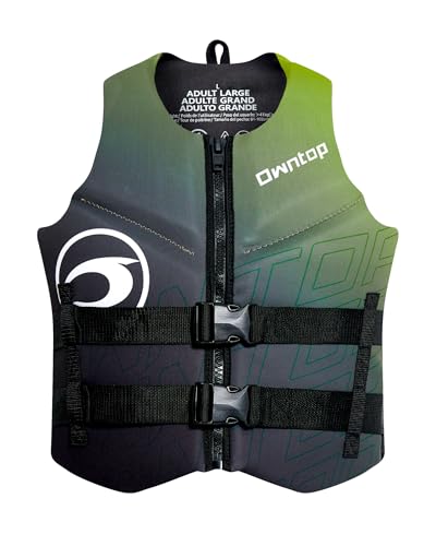 Leichte Neopren-Schwimmhilfe für Erwachsene, faltbare Auftriebsweste mit Doppelschnallen für SUP, Kajak, Paddeln und Angeln