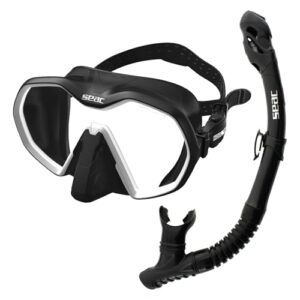 Hochwertiges rahmenloses Maske- und Schnorchelset für das Geräte-Tauchen von SEAC, ideal für Tauchgänge und sicher durch die Kombination einer guten Maske mit einem angemessenen Schnorchel.