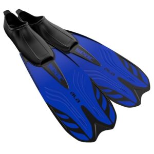 Seac ALA Flossen mit geschlossenem Fußteil, ideal zum Schnorcheln und Schwimmen, BLAU Metal, 44/45 cm