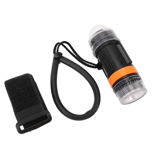 Tauchsignal-Taschenlampe, LED, Batteriebetrieben, Tauchlichter für Unterwasser-Abenteuer (BLACK)