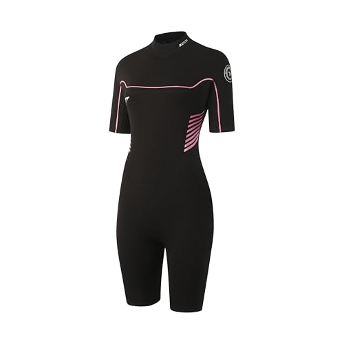 ZCCO Neoprenanzug Shorty für Damen, 3/2mm Kurze Neoprenanzüge für kaltes Wasser, CR-Neopren Tauchanzüge zum Tauchen Surfen Schnorcheln Kajakfahren Wassersport