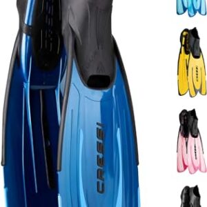 Cressi Agua Fins Schwimmflossen für Erwachsene und Kinder - Verstellebare Kurzflossen - Blau - 37/38