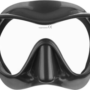 Tauchmaske CRESSI F1, Rahmenlose Maske für Tauchen und Schnorcheln, Einheitsgröße, Unisex, Silber-Schwarz