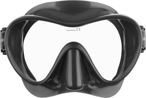 Tauchmaske CRESSI F1, Rahmenlose Maske für Tauchen und Schnorcheln, Einheitsgröße, Unisex, Silber-Schwarz