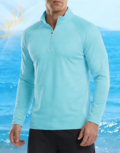 Herren UPF 50+ Schutz Rashguard mit Reißverschluss für Aktivitäten am Wasser oder in der Sonne