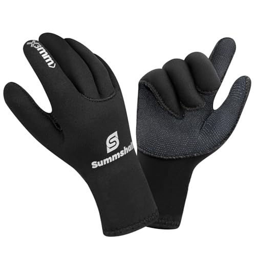 Hervorragende Neopren-Handschuhe für Tauchen, Surfen und Wassersportarten, 3mm Neopren, Wärmeisolierend, Anti-Rutsch, Flexibel
